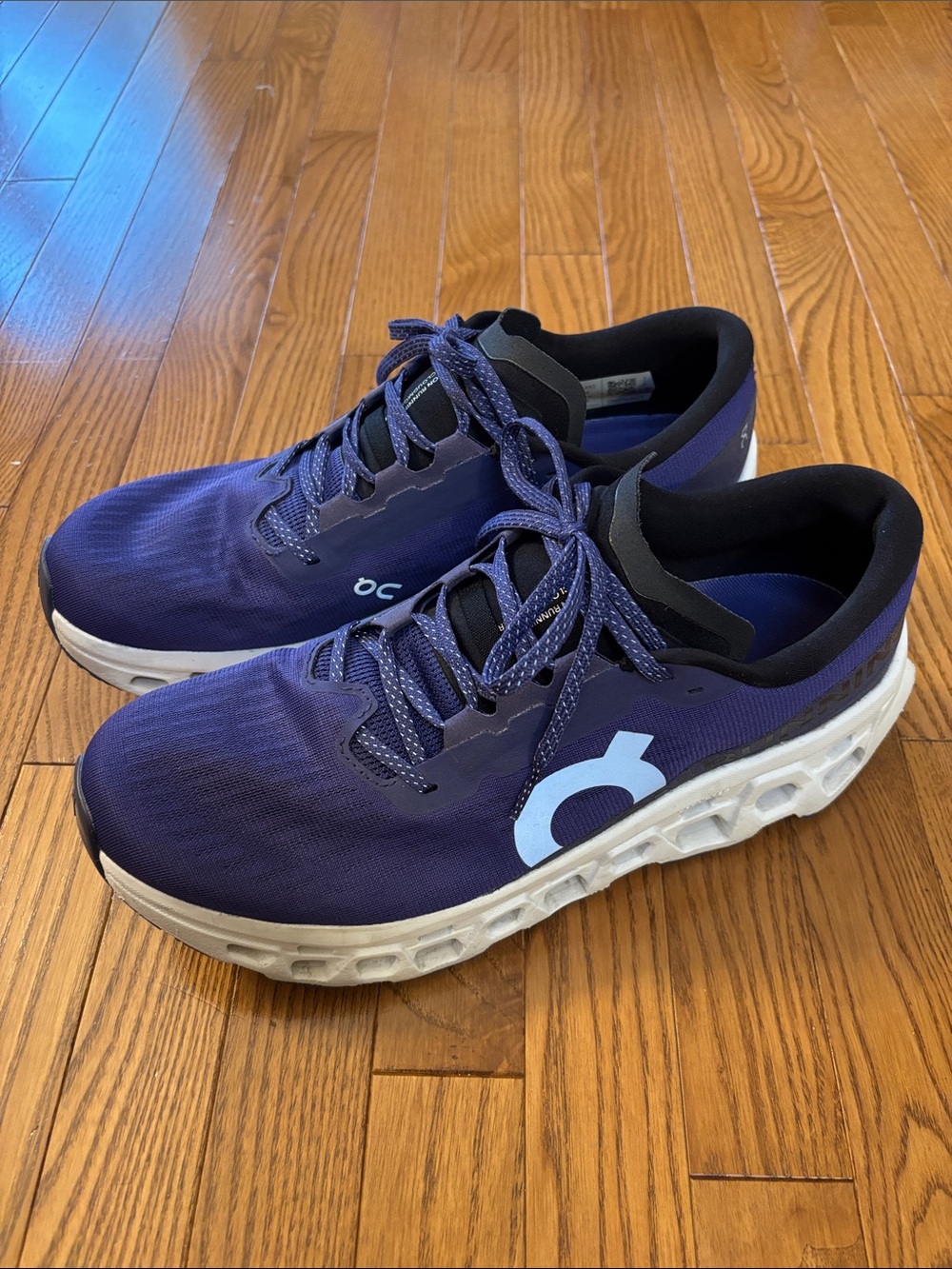 On Running Men's Running Shoes - Dark Purple with White Sole